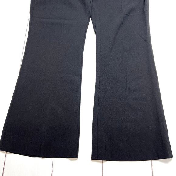 HUGO BOSS Tulia Virgin Wool Flare Leg Trousers SIZE 4 Black Dress Pants - Picture 9 of 13